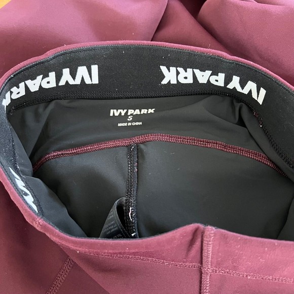 Ivy Parks Womens Leggings Size Small Purple Maroon Midrise Stretch Ankle - Picture 6 of 10